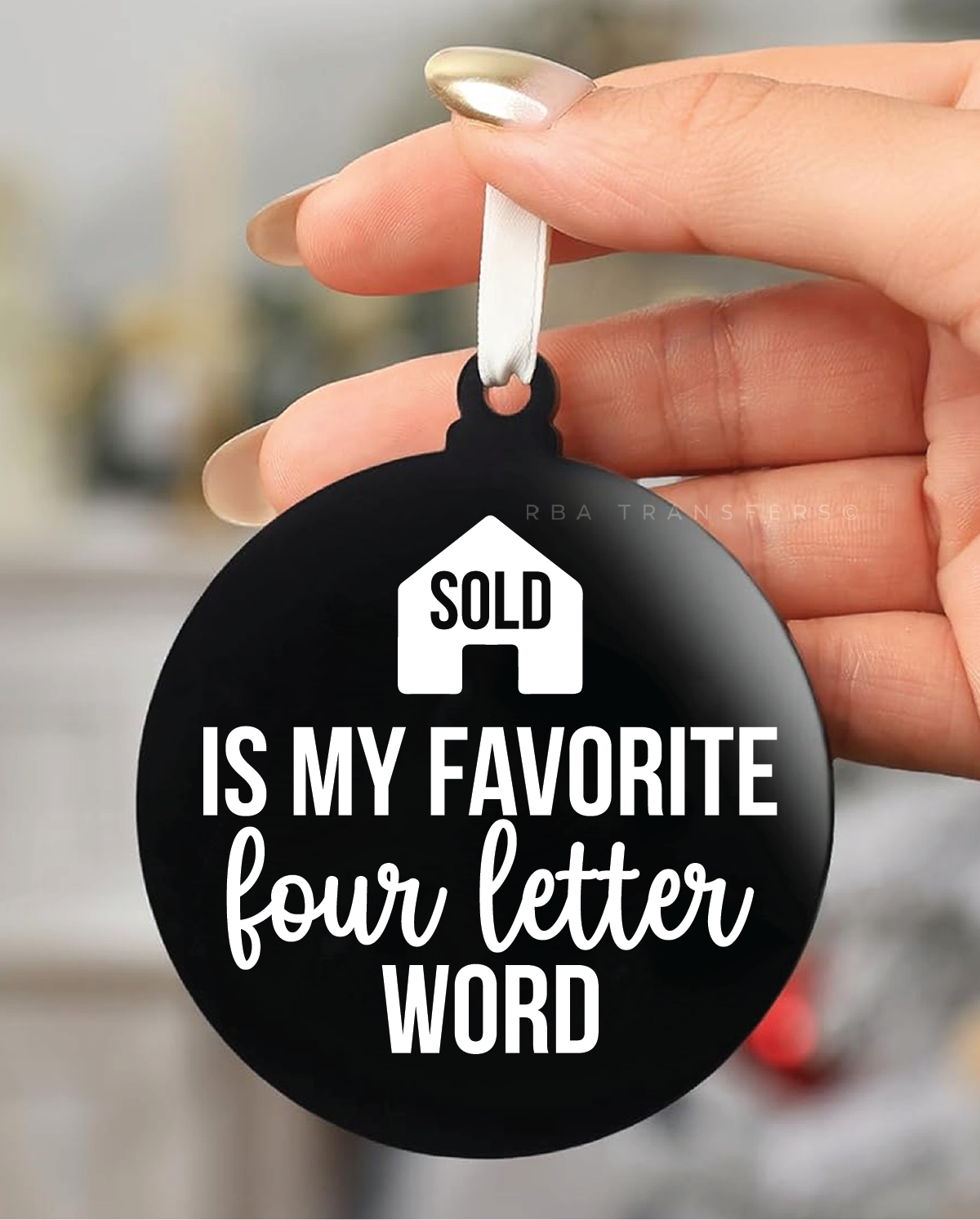 Sold Is My Favorite Four Letter Word UV DTF Sticker