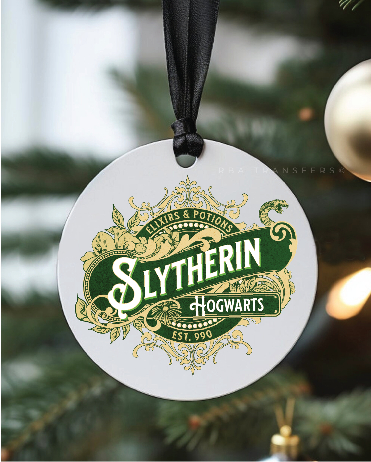 Slytherin Hogwarts 3&quot; Acrylic Ornament UV DTF Sticker