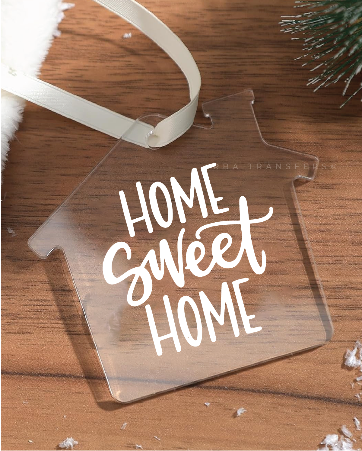 Home Sweet Home Ornament UV DTF Sticker