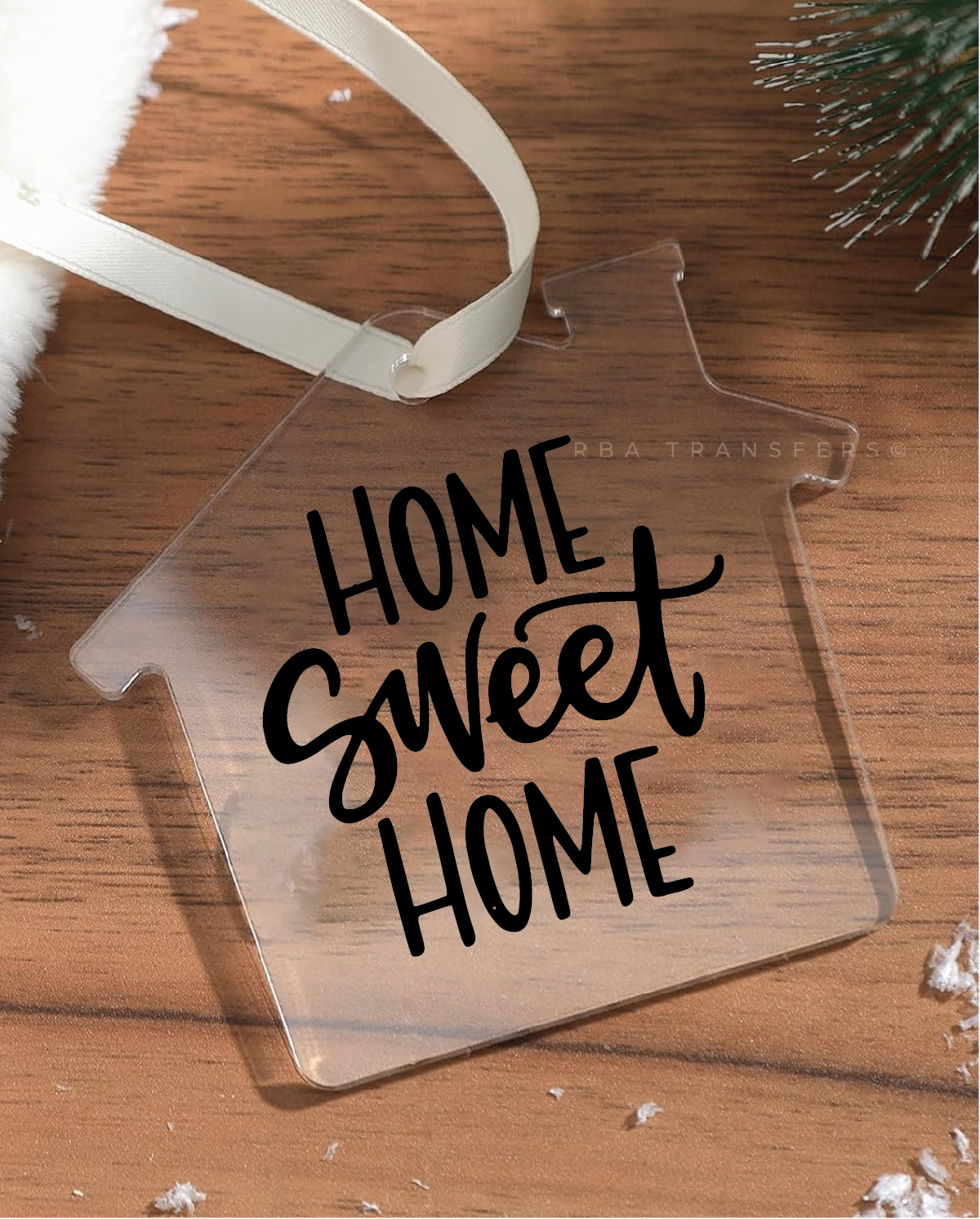 Home Sweet Home Ornament UV DTF Sticker