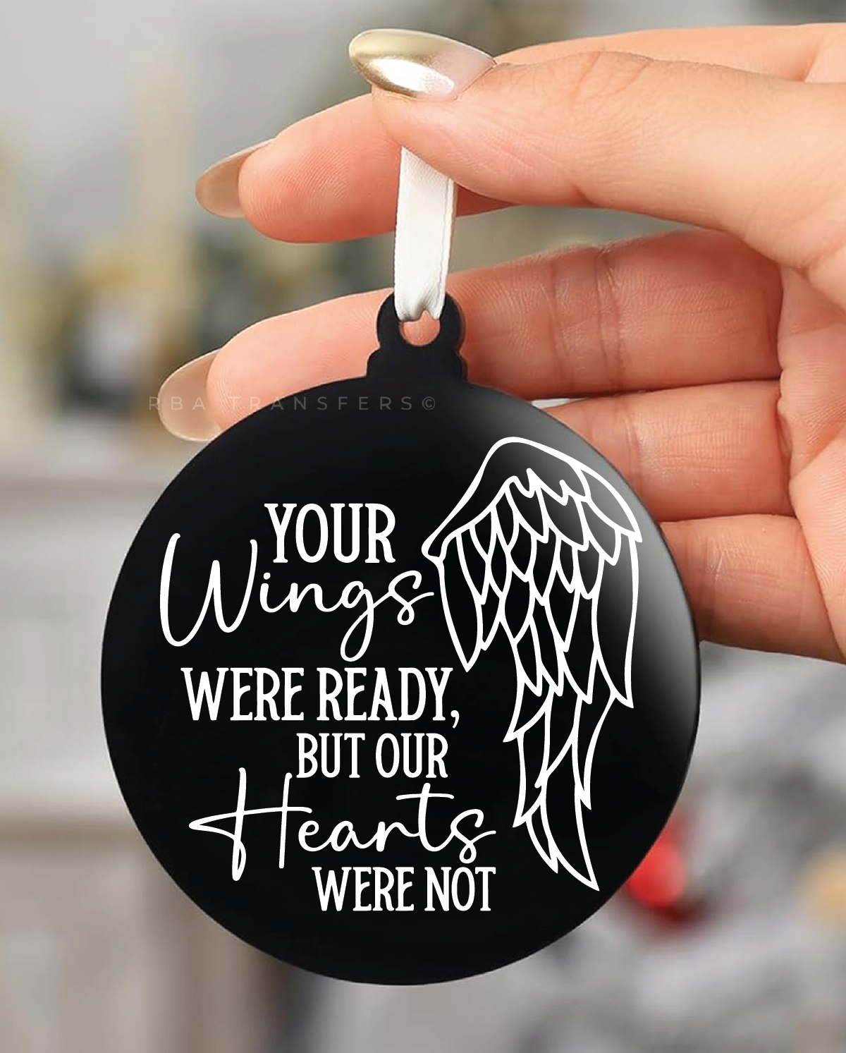 Your Wings Were Ready 3&quot; Acrylic Ornament UV DTF Sticker