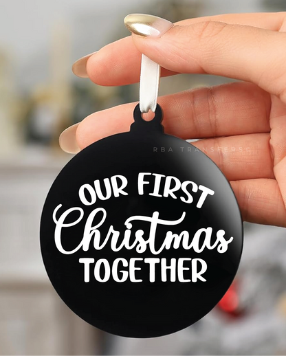 Our First Christmas Together Ornament UV DTF Sticker