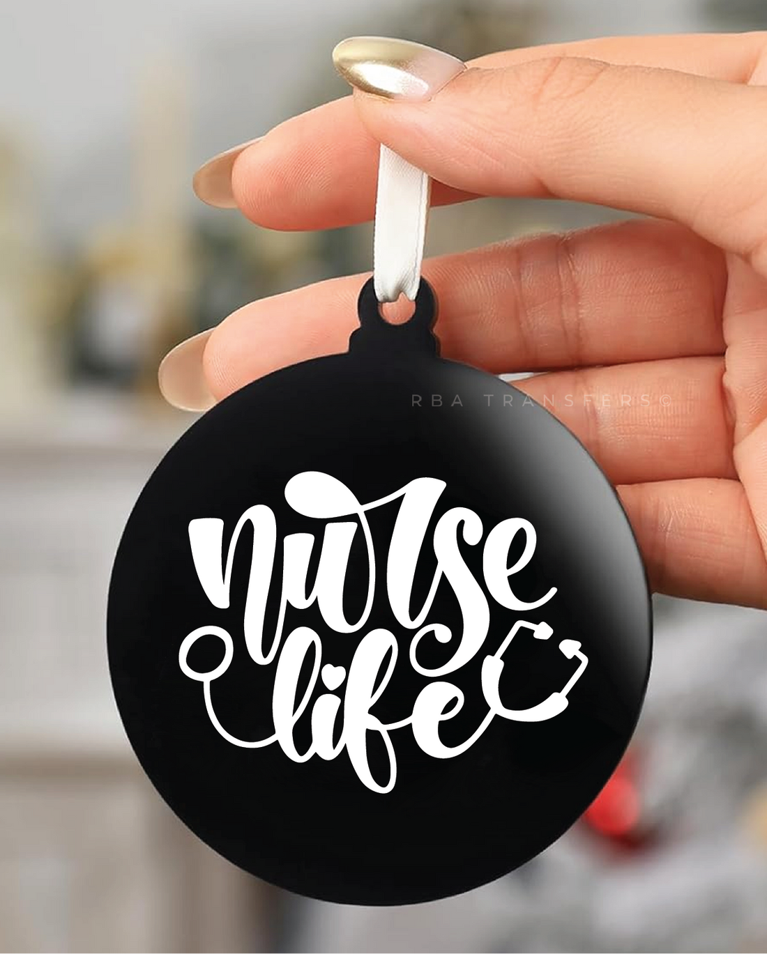 Nurse Life 3&quot; Acrylic Ornament UV DTF Sticker