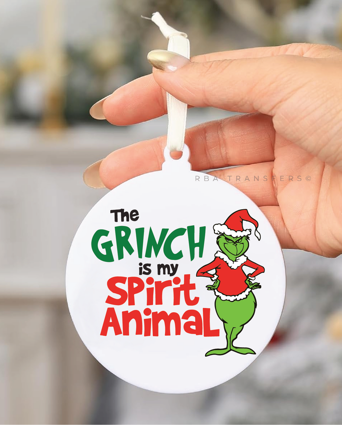 The Grinch Is My Spirit Animal UV DTF Sticker