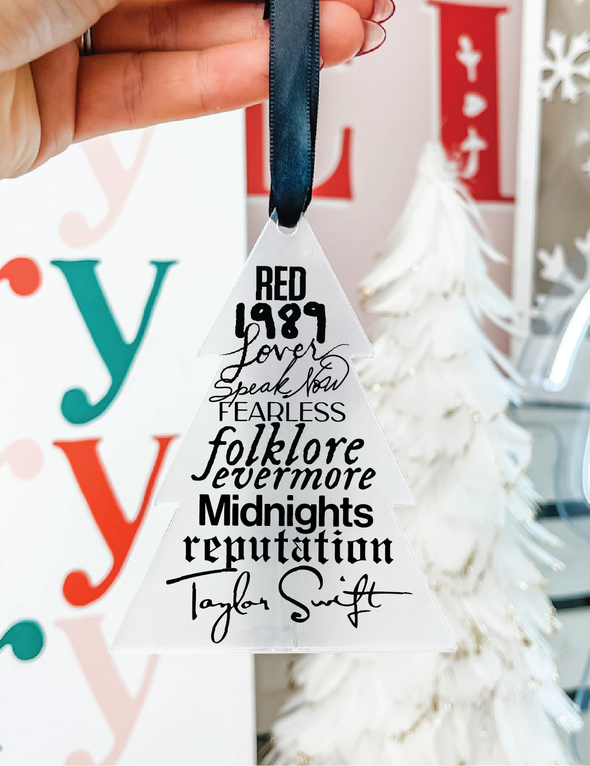 Taylor Swift Tree Acrylic Ornament UV DTF Sticker