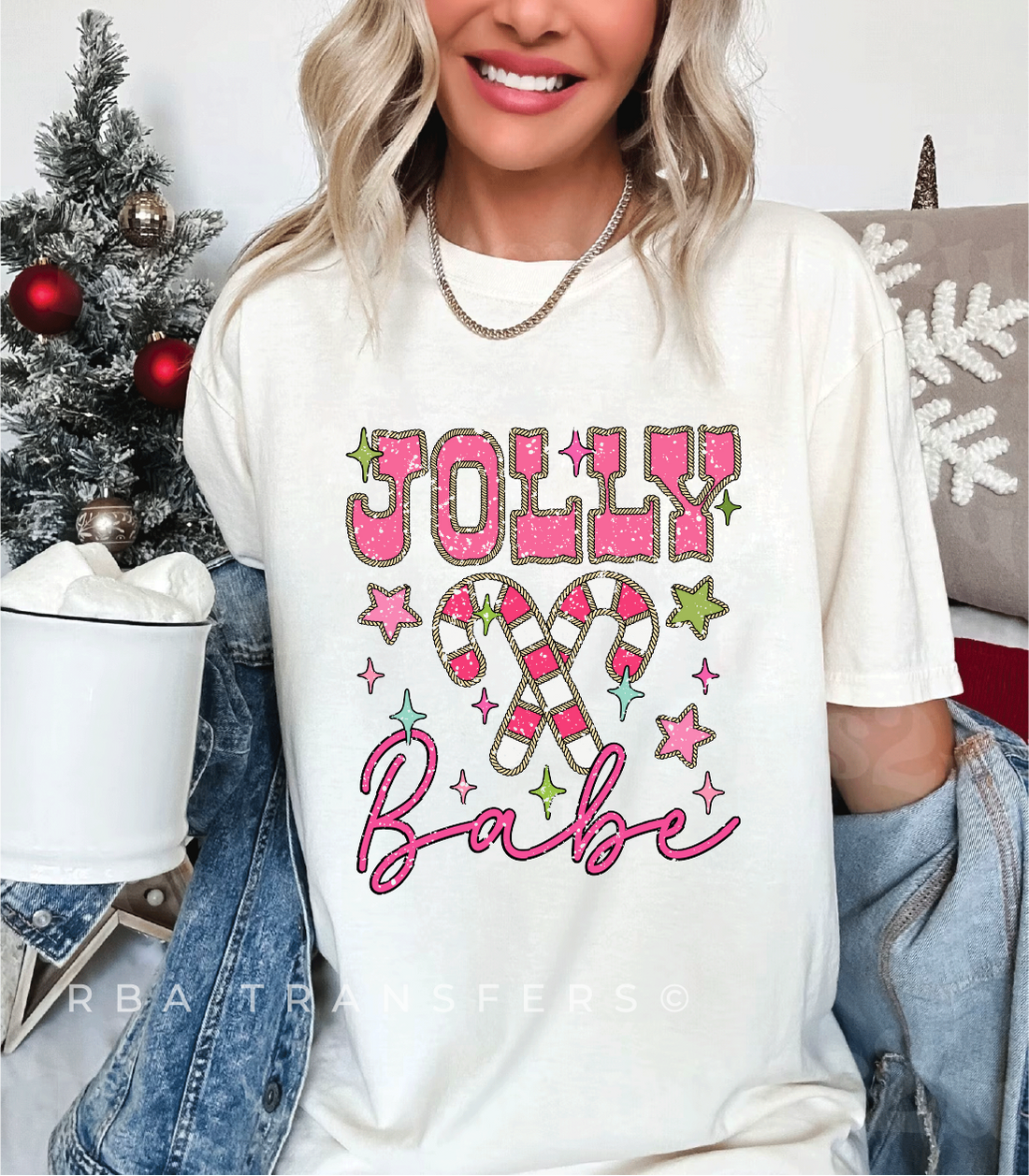 Jolly Babe Candy Canes Full Colour Transfer