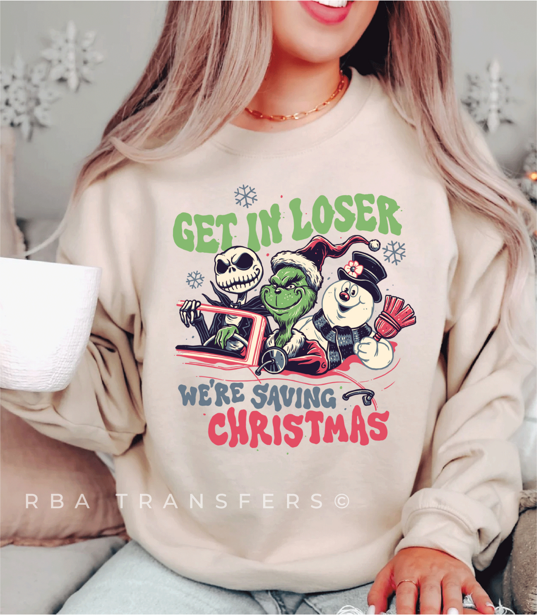 Transfert couleur de Noël Get In Loser