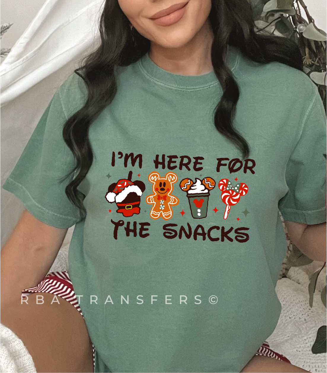 I’m Here For The Snacks Full Colour Transfer