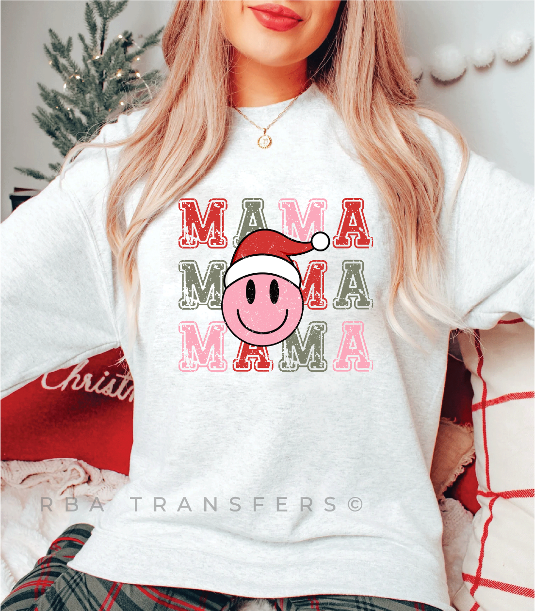 MAMA Santa Smiley Full Colour Transfer