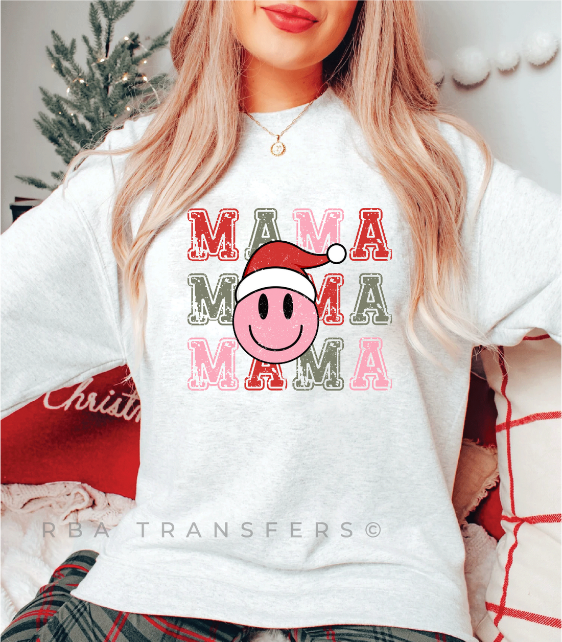 MAMA Santa Smiley Transfert couleur