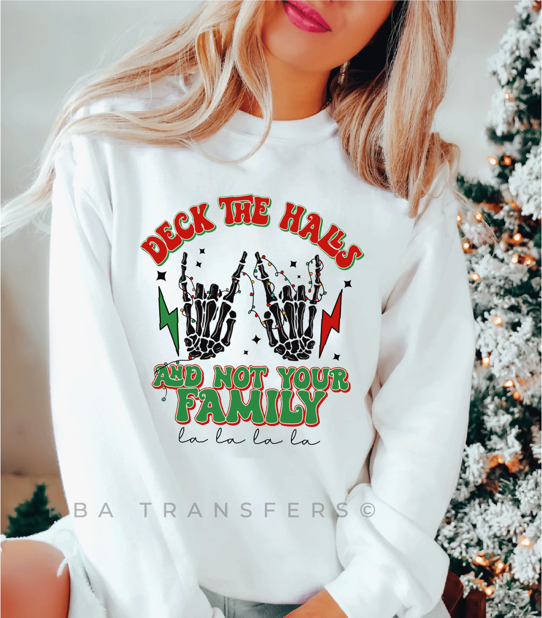 Rocker Deck The Halls And Not Your Family Full Colour Transfer