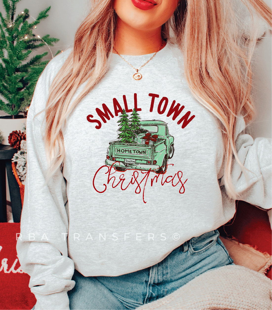 Small Town Christmas Full Colour Transfer