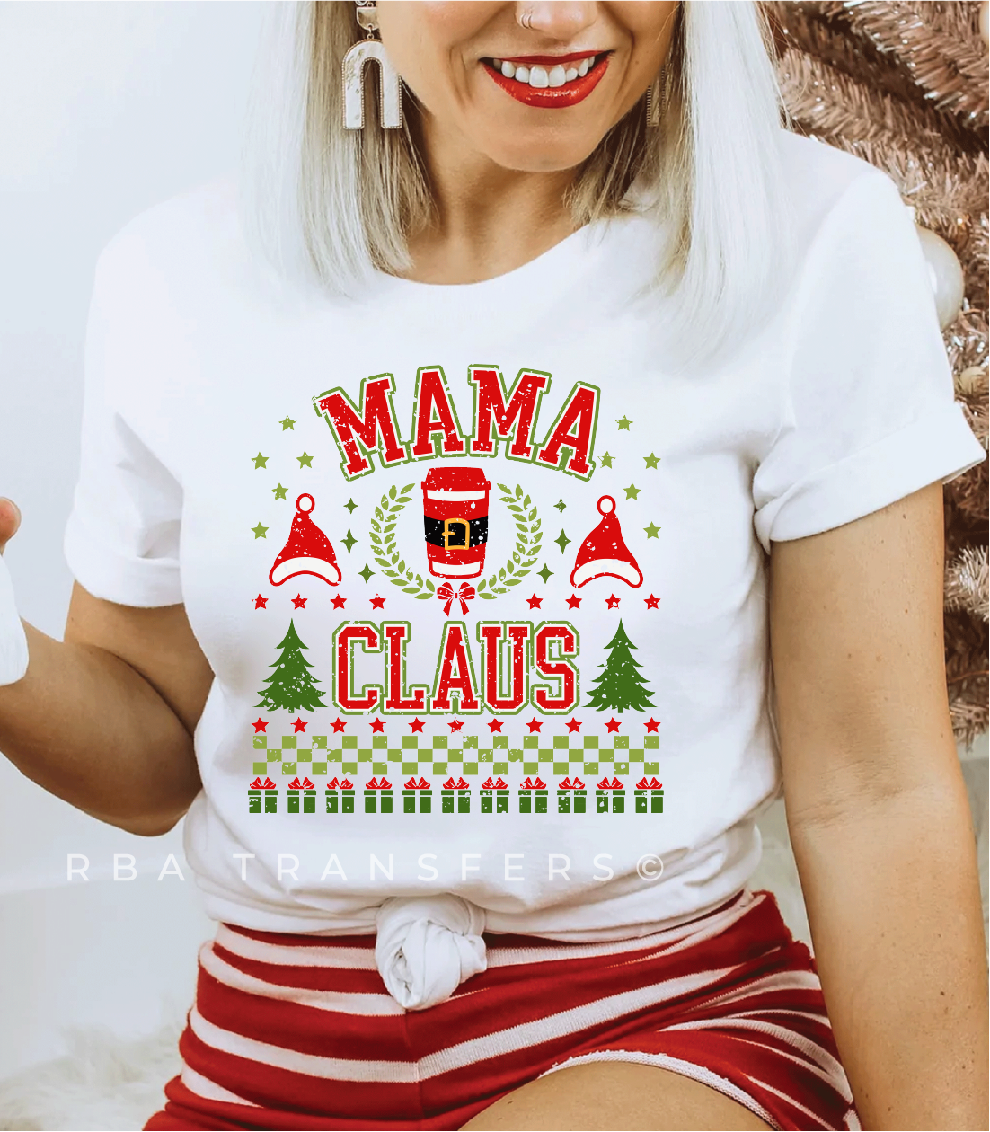 Mama Claus Varsity Full Colour Transfer