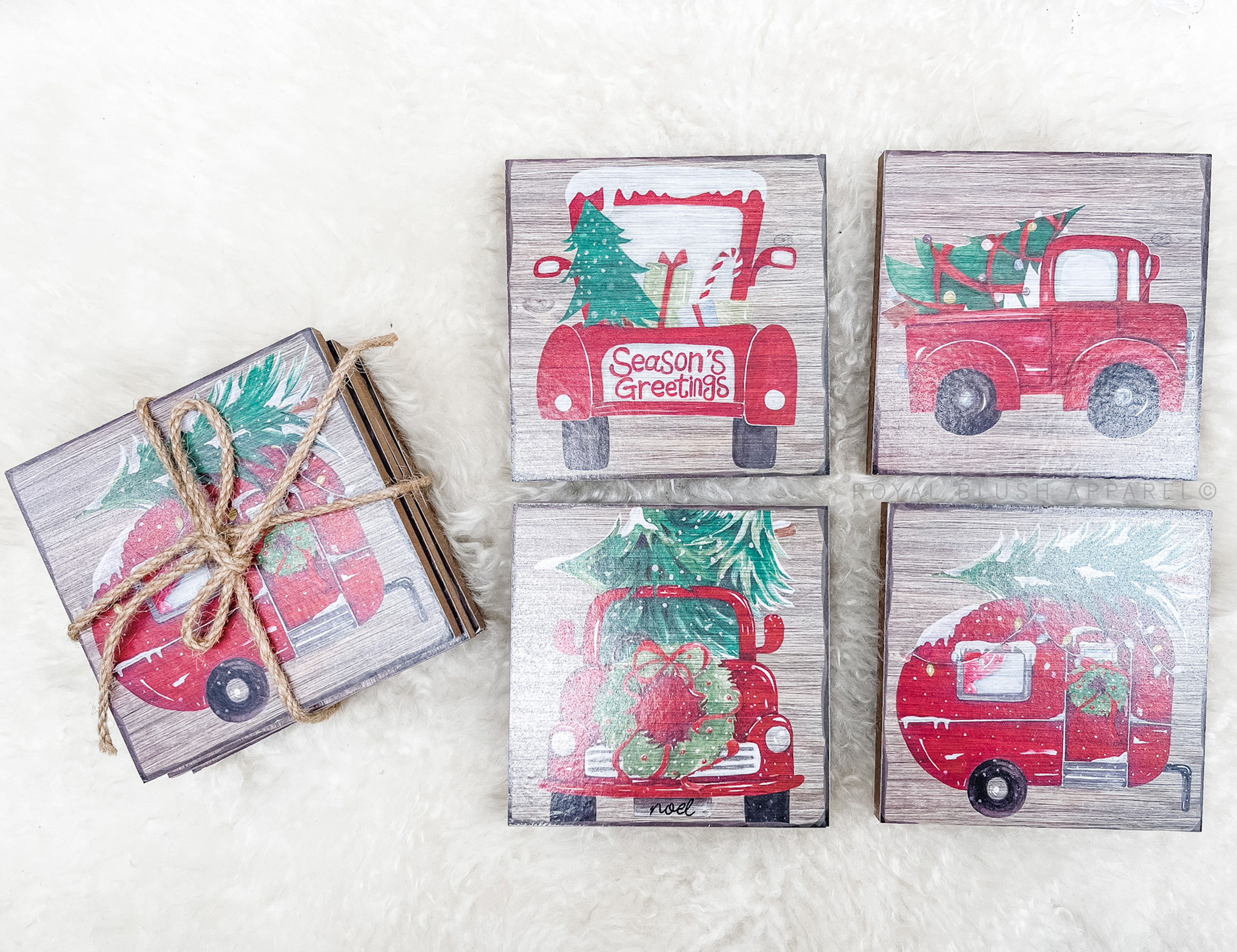 Holiday Set Of 4 Coasters