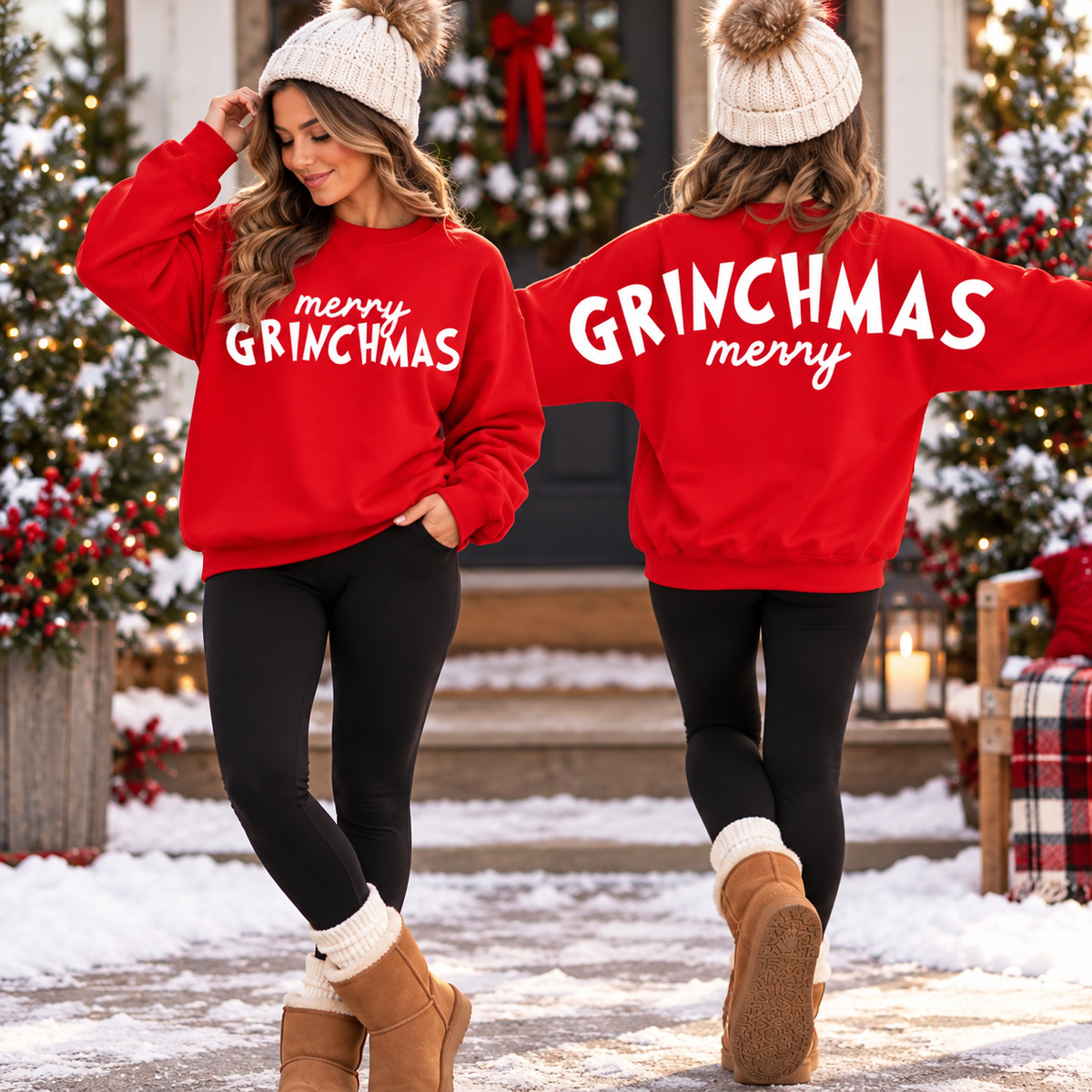 Grinchmas Merry Trendy Back DTF Transfer - Total of 4 transfers