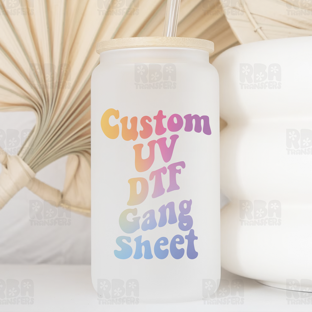 UV DTF (Custom) Gang Sheet Transfers – Sparkling Shirts & More