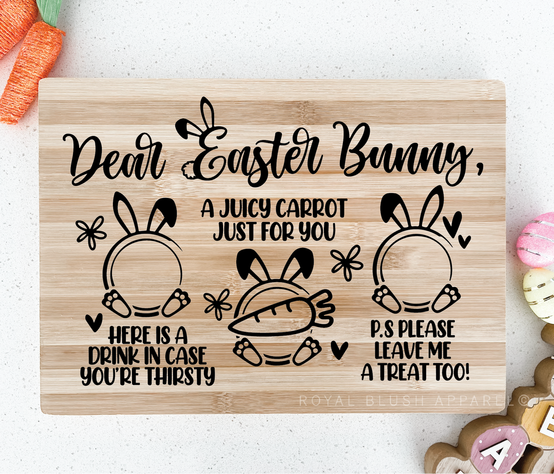Dear Easter Bunny Board UV DTF Sticker