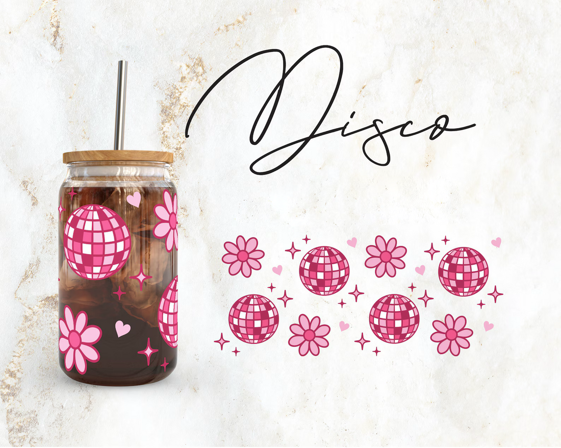 Disco Flowers Wrap UV DTF Sticker