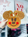 Misses Gingerbread Head Chenille Patch