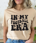 White In My Football MOM Era DTF Transfer ready-to-press DTF transfer shown on apparel