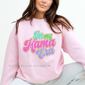Grunge MAMA DTF Transfer ready-to-press DTF transfer shown on apparel