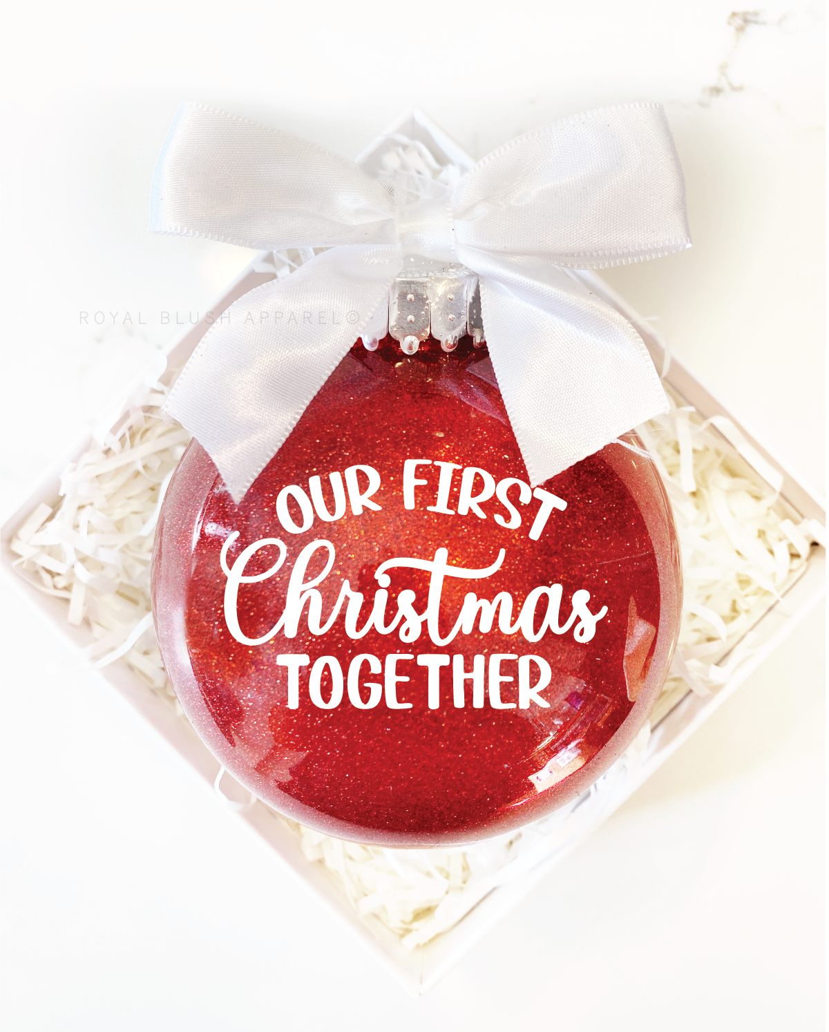 Our First Christmas Together Ornament UV DTF Sticker