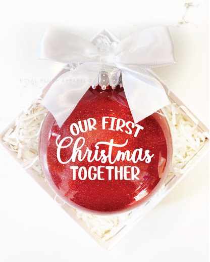 Our First Christmas Together Ornament UV DTF Sticker