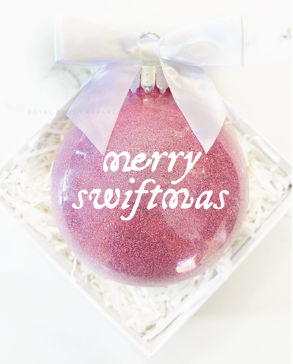 Merry Swiftmas 4&quot; Ornament UV DTF Sticker