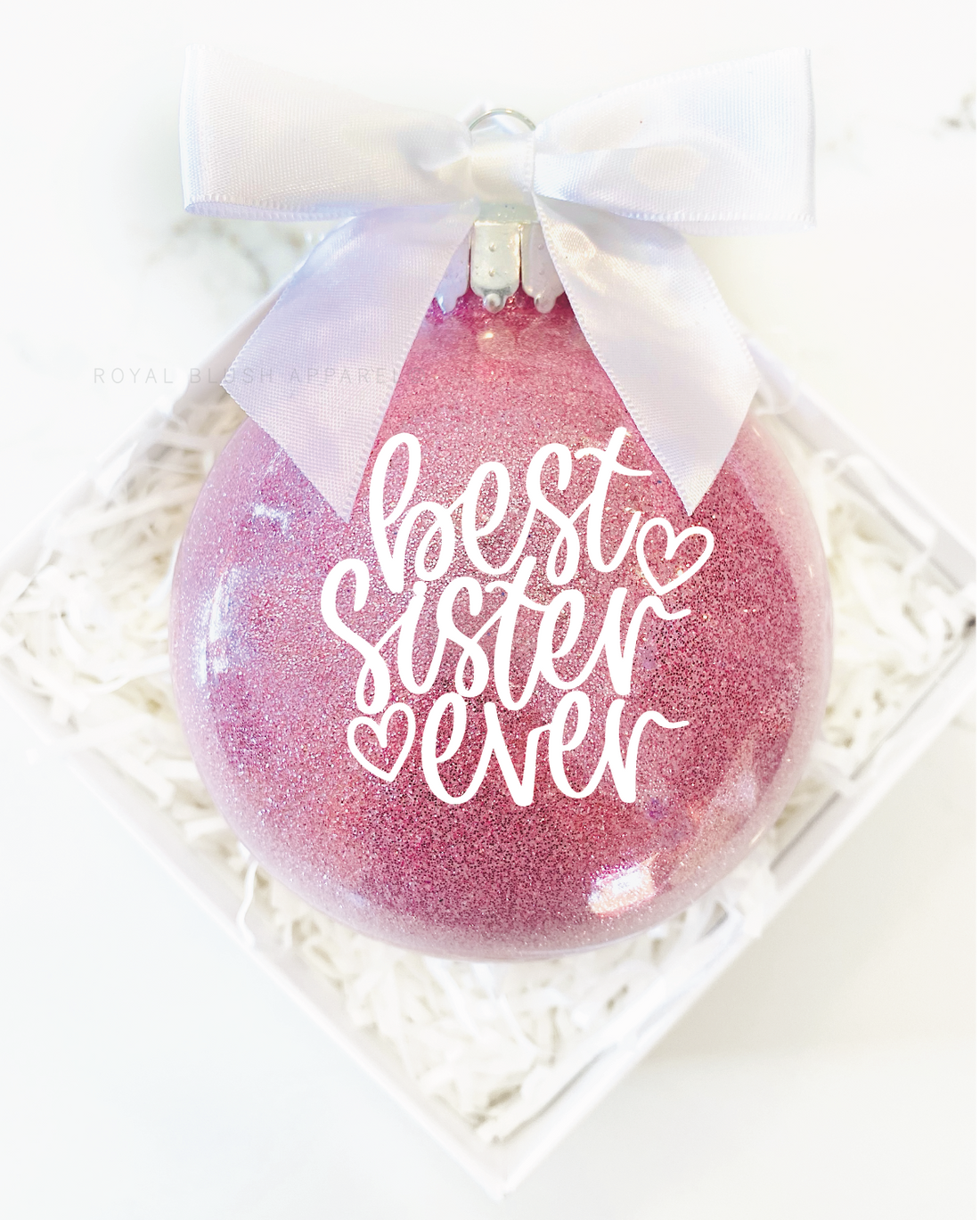 Best Sister Ever 4&quot; Ornament UV DTF Sticker