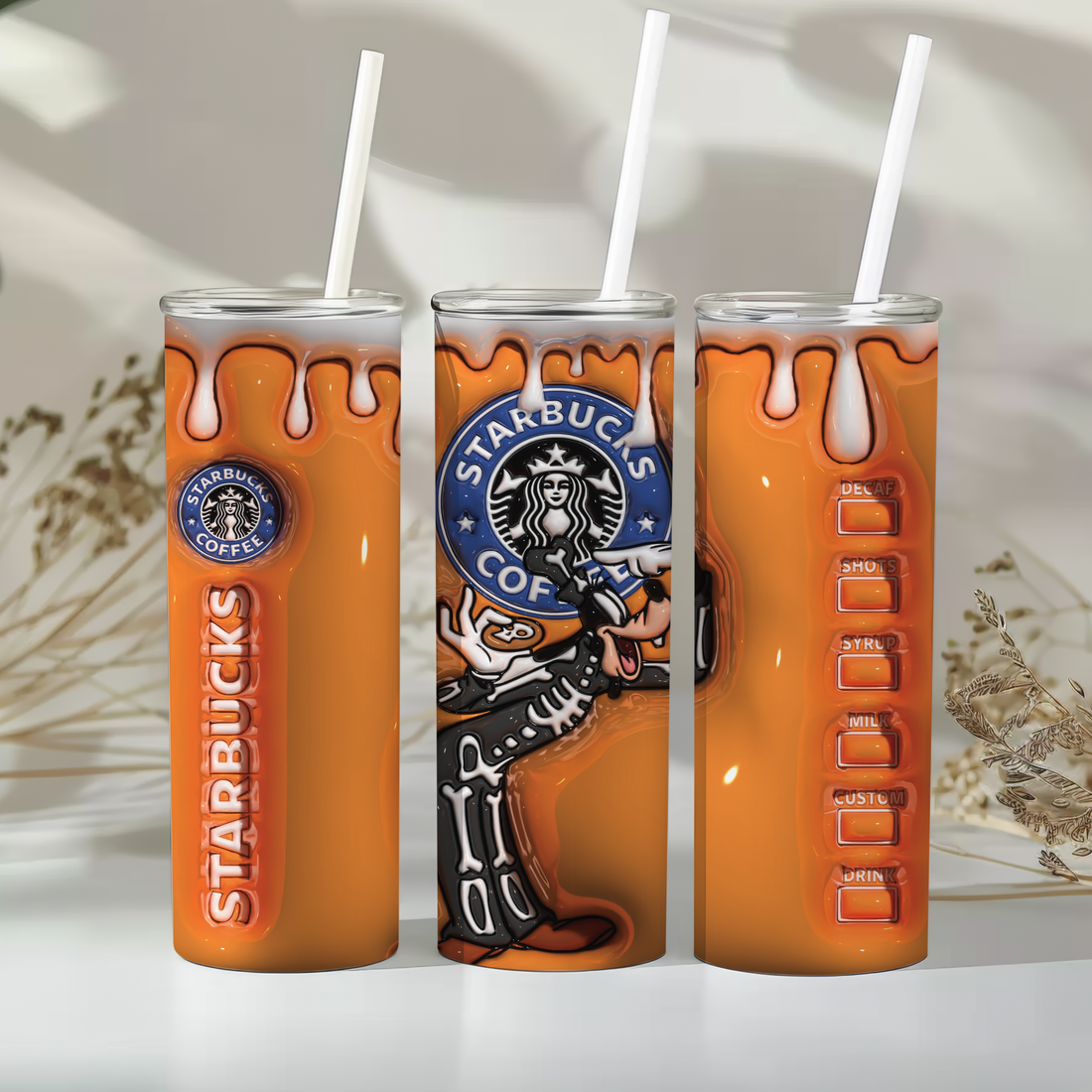 Goofy Skeleton 20oz 3D Inflated Sublimation Wrap