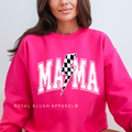 Pink Skeleton Mama Needs Coffee DTF Transfer ready-to-press DTF transfer shown on apparel
