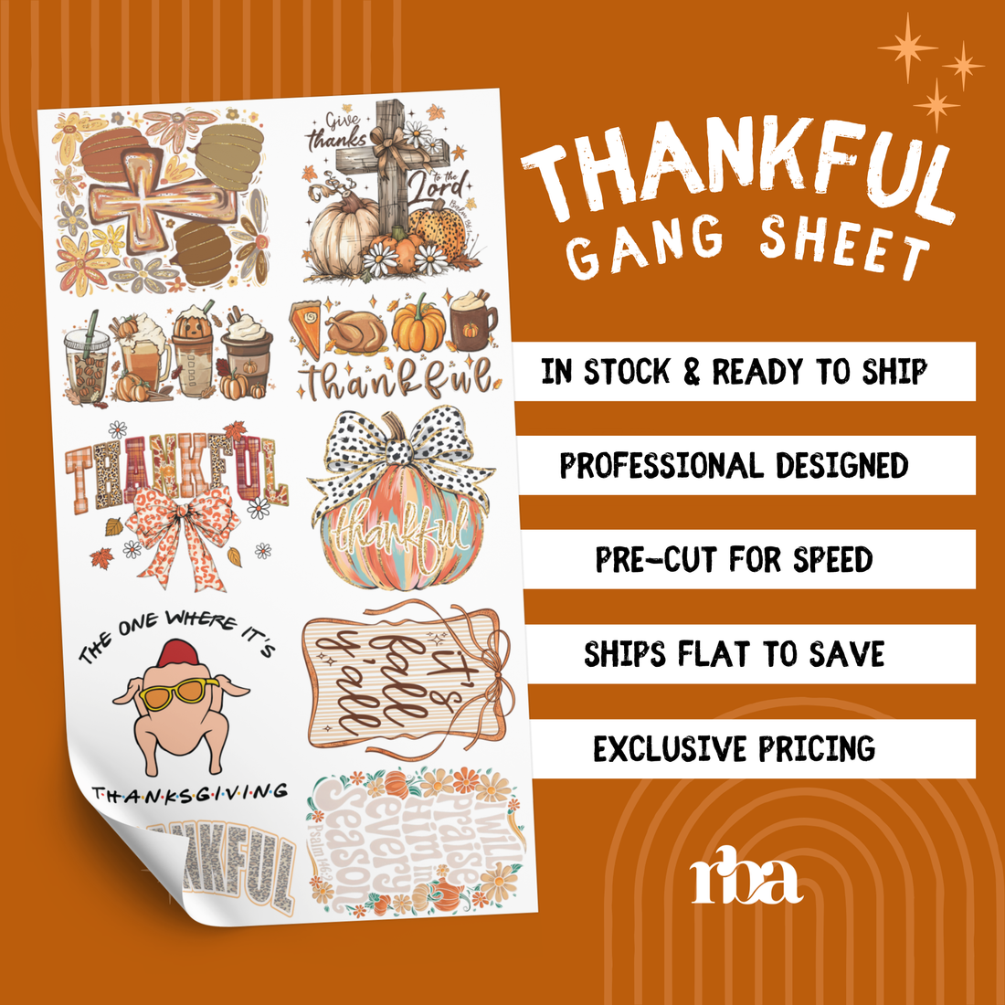 Thankful Pre-Designed Gang Sheet
