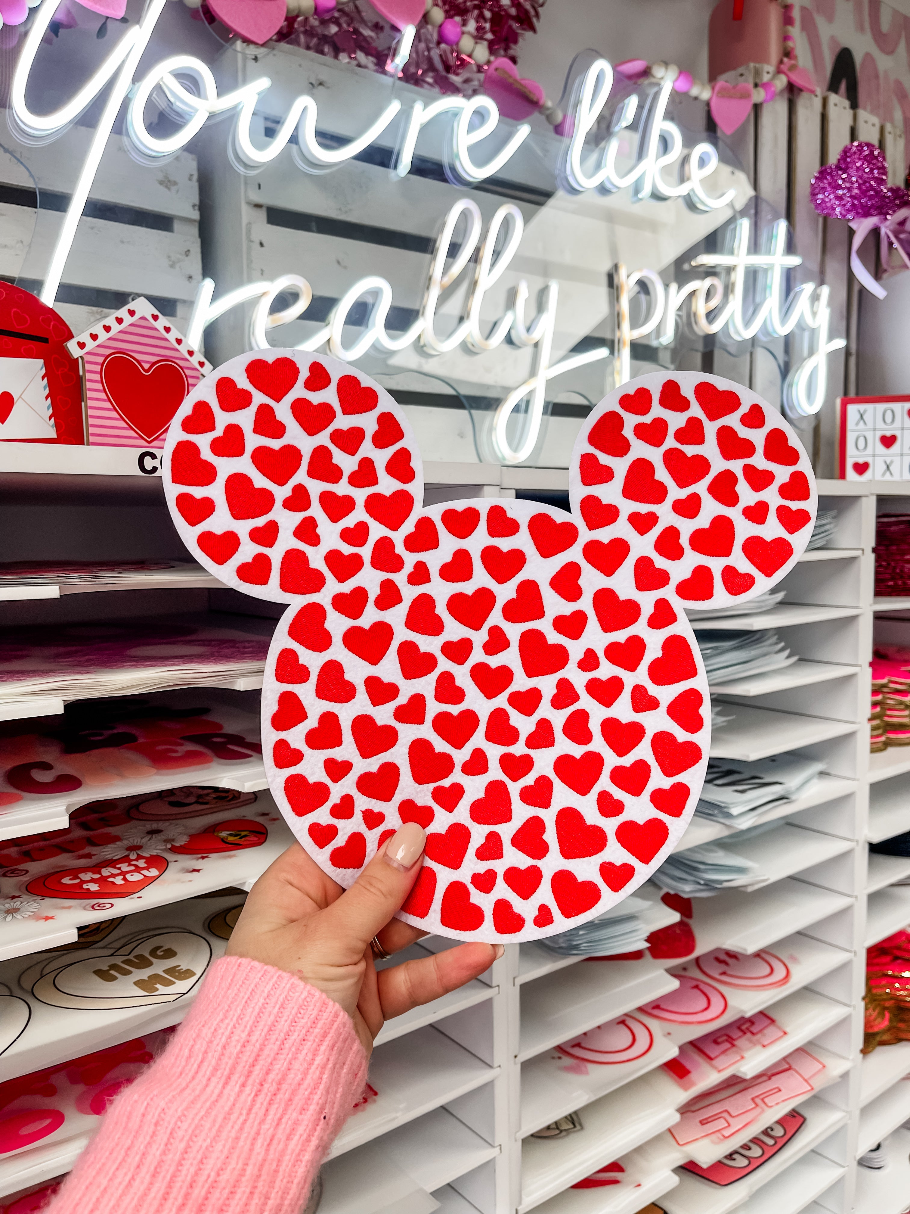 Mickey Heart Silhouette Chenille Patch