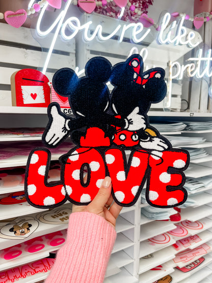 Love Polka Dot Disney Chenille Patch