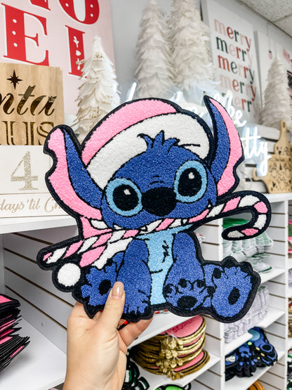 Candy Cane Stitch Chenille Patch