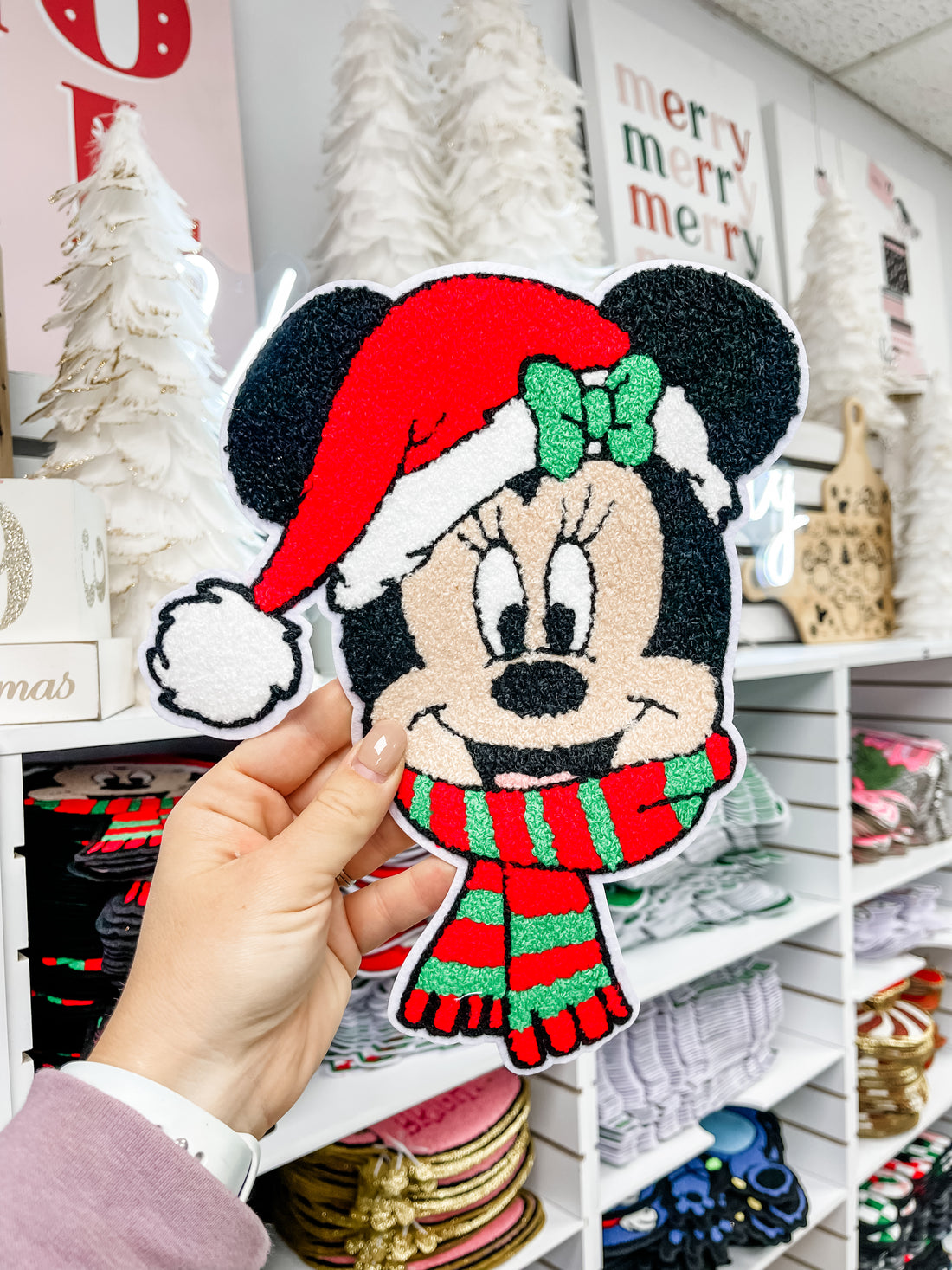 Girly Mouse Chenille Patch