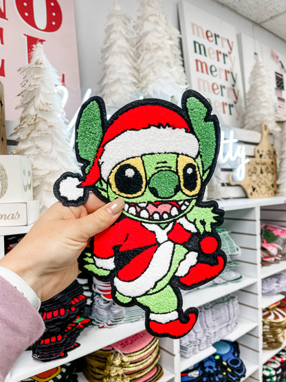 Stitch Grinch Chenille Patch