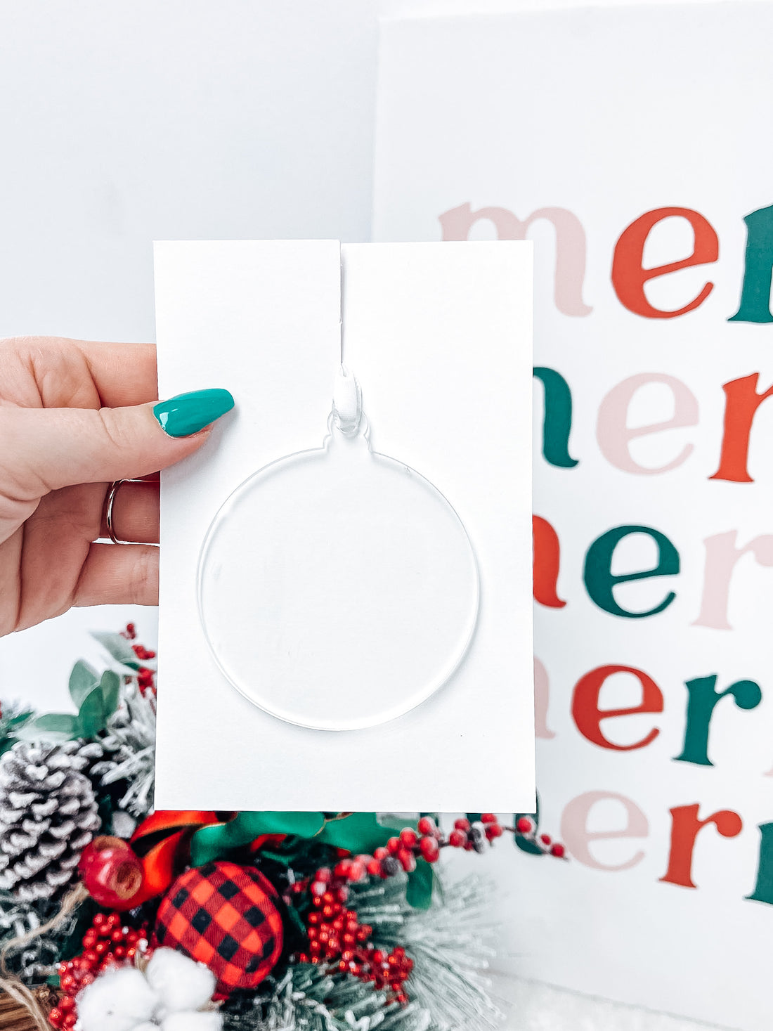 Clear Round 3&quot; Acrylic Ornament