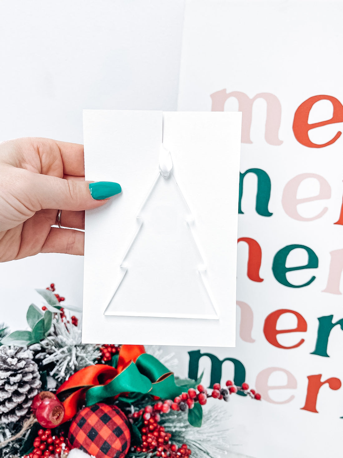 Clear Christmas Tree 4&quot; Acrylic Ornament