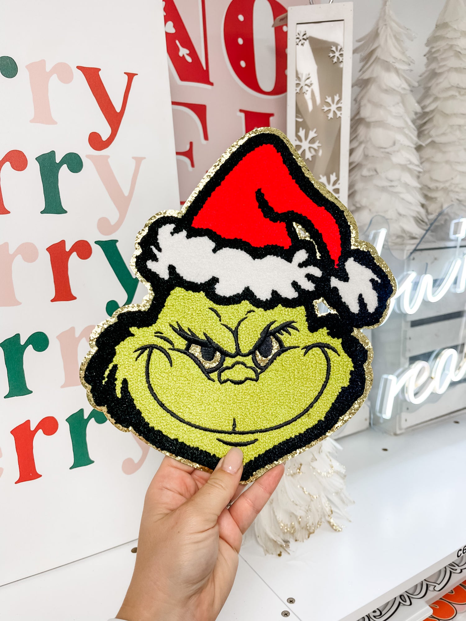 Grinch Chenille Patch