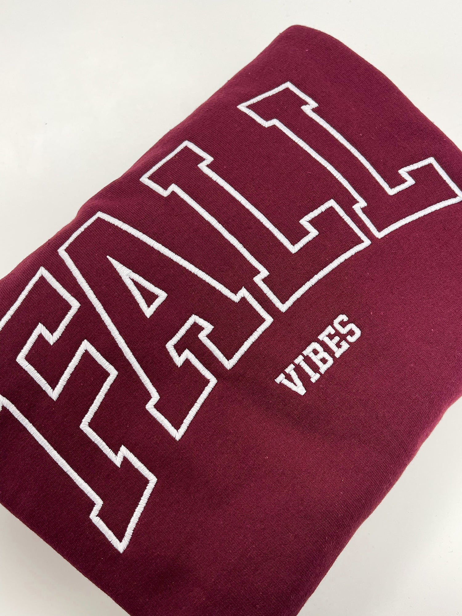 Fall Vibes Embroidery Crewneck Sweater