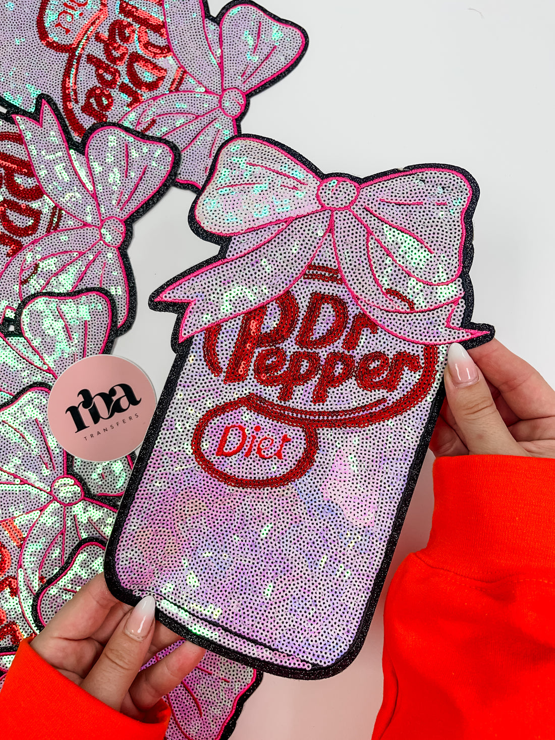 Diet Dr Pepper Sequin Patch