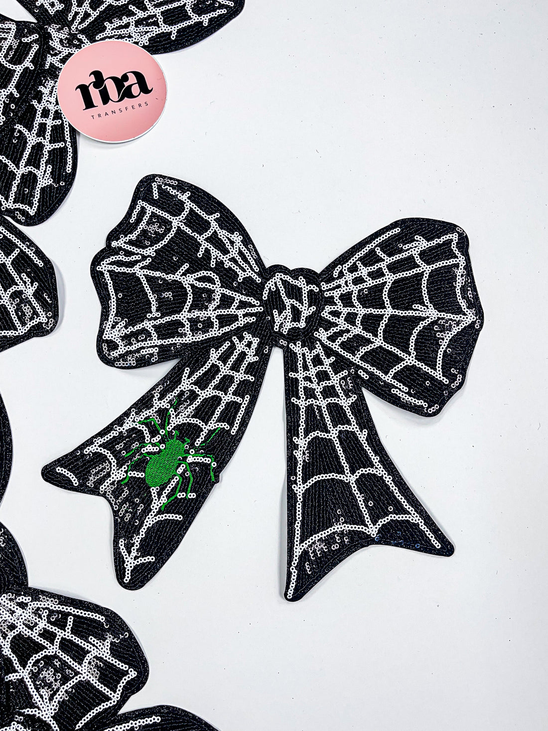 Web Bow Sequin Patch