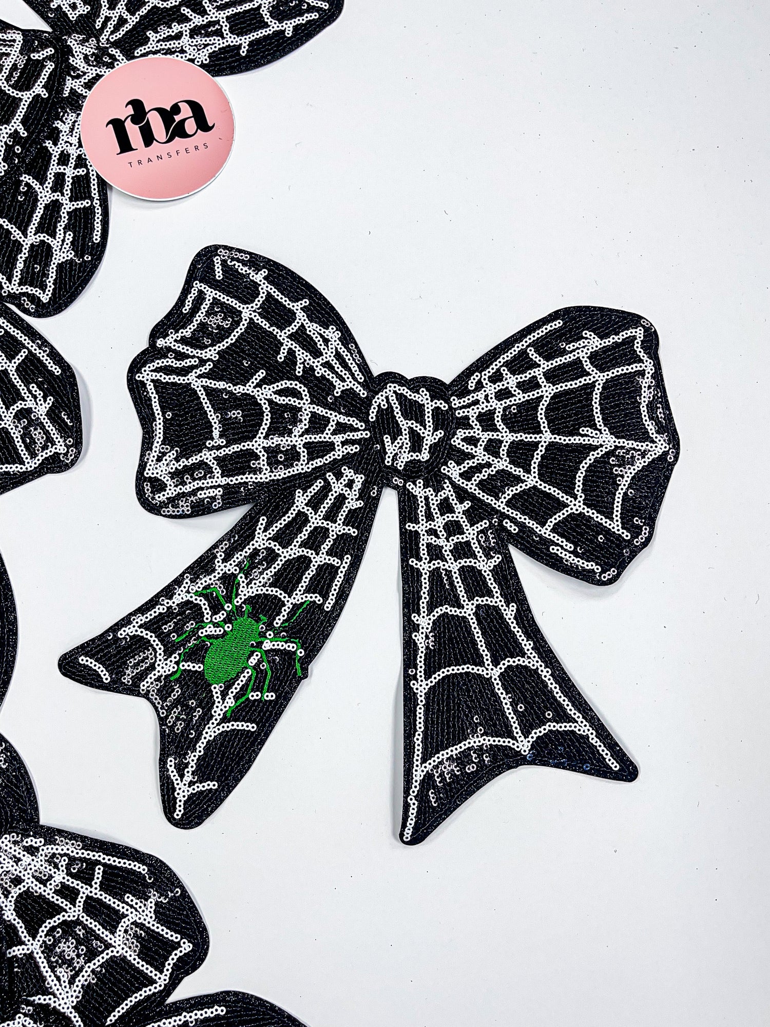 Web Bow Sequin Patch
