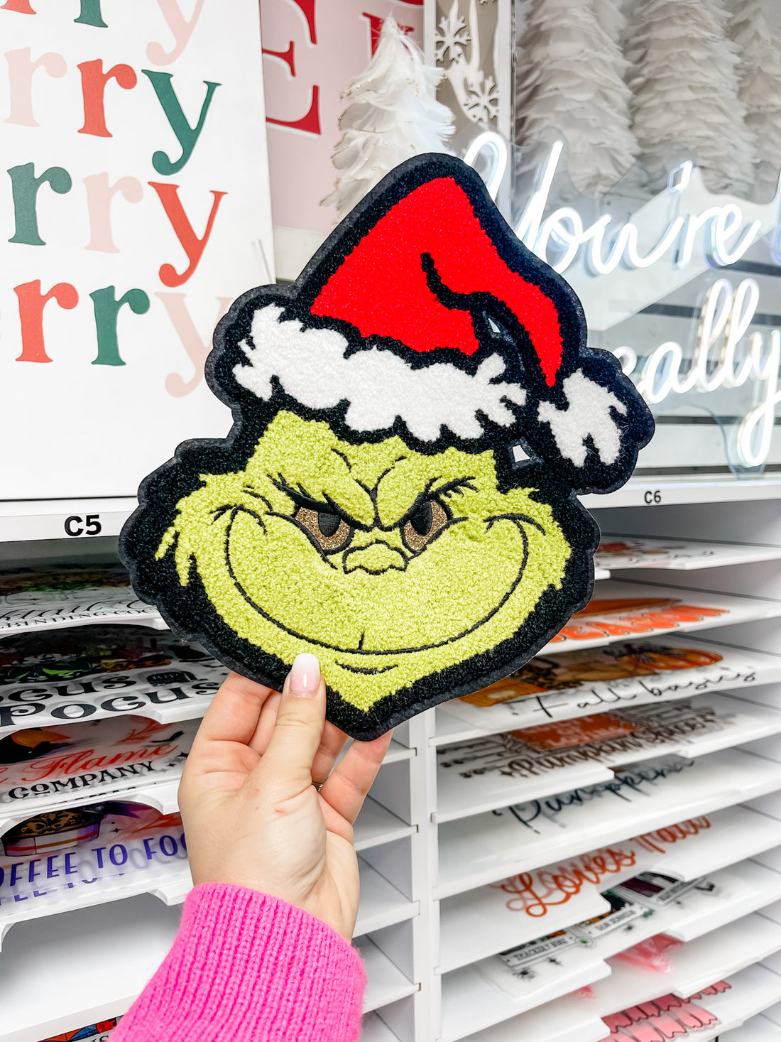 Grinch Chenille Patch