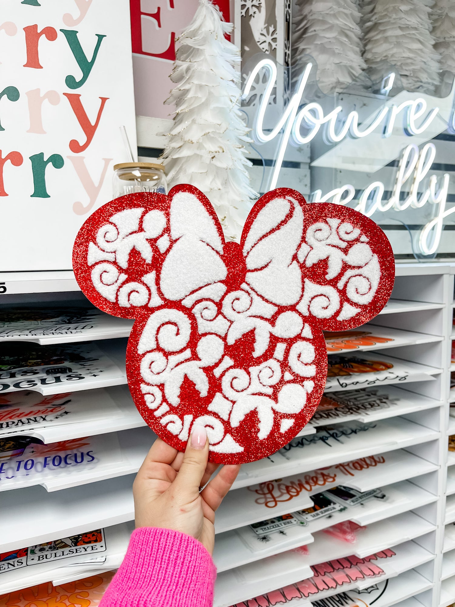 Minnie Head Chenille Patch