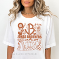 Raised On Jonas Brothers DTF Transfer ready-to-press DTF transfer shown on apparel