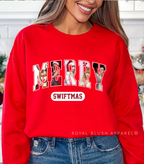 Merry Swiftmas Varsity DTF Transfer