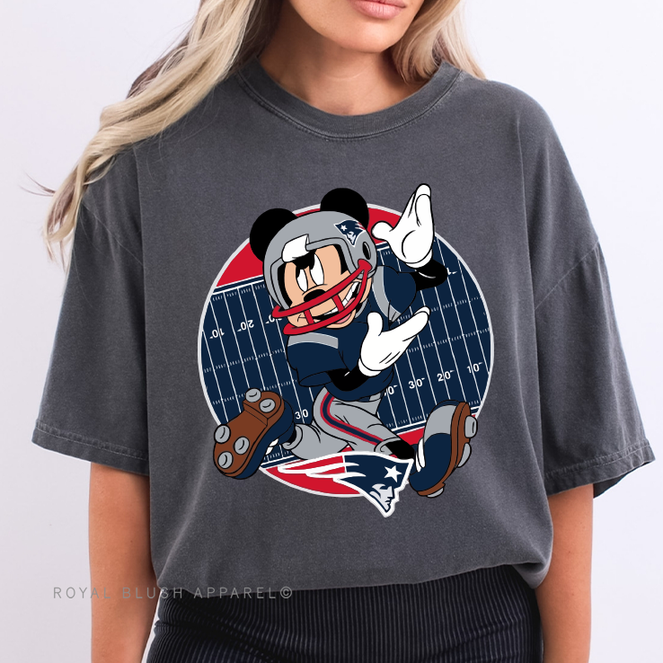 Mouse New England Football Full Color Transfer