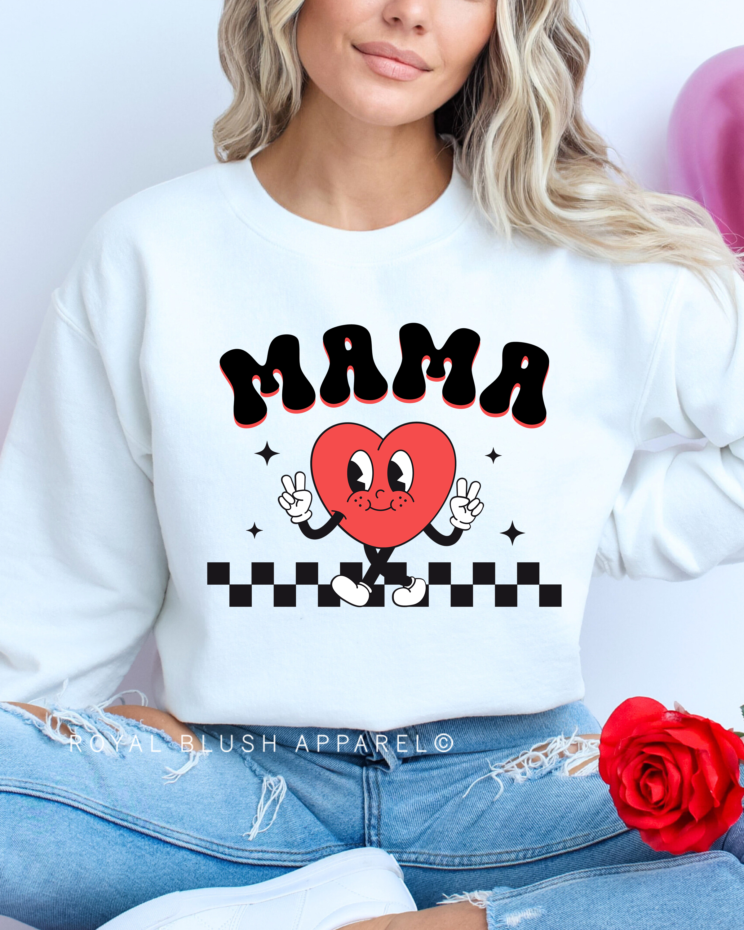 Mama Heart Icon Full Color Transfer